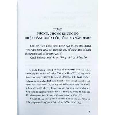 Sách - Luật Phòng, Chống Khủng Bố (Hiện Hành) (Sửa Đổi, Bổ Sung Năm 2022) - NXB Chính Trị Quốc Gia