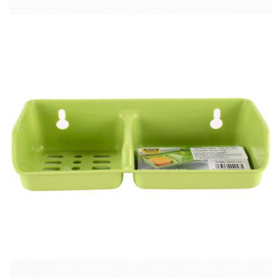 Combo Giá Để Nước Rửa Bát 2 Ngăn + Set 5 miếng xốp rửa bát bọc lưới nội địa Nhật Bản