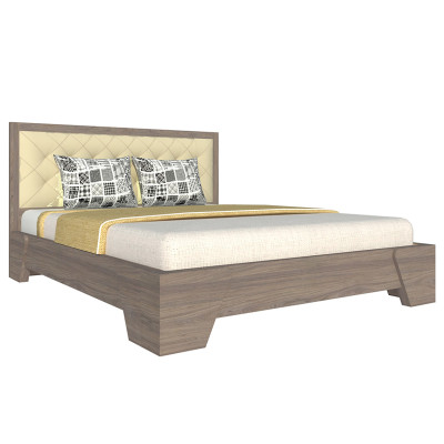 Giường ngủ cao cấp Tundo màu xám 160cm x 200cm
