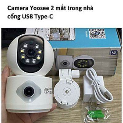 CAMERA 2 MẮT TRONG NHÀ YOOSEE YS2304 - 4.0MPX KẾT NỐI WIFI, XOAY 360 ĐỘ, ĐÀM THOẠI 2 CHIỀU - Hàng Chính Hãng