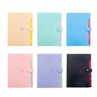Túi Đựng Giấy A4 - Bìa Đựng Hồ Sơ Hình Mặt Cười Dễ Thương - Chính Hãng (Màu ngẫu nhiên)