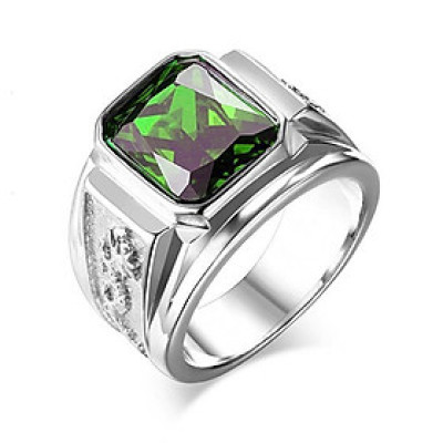 Nhẫn nam titan thép không gỉ inox cao cấp thời trang kiểu cham rồng trangsucpt đá xanh dương PTNNA250