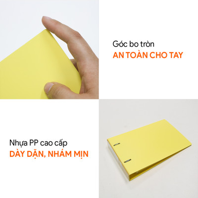 Bìa còng A5 Switch ON AO+ lưu trữ tài liệu gáy 3.5cm chất liệu nhựa PP WB213/WB214