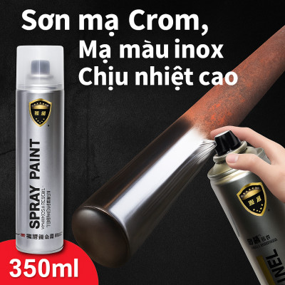 Sơn Xịt Mạ Inox Crom – Siêu Bóng Chịu Nhiệt Cao, Dùng Cho Bô Xe, Động Cơ, Chống Rỉ Sét