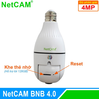 Camera IP WiFi Quay quét 360 độ NetCAM BNB4.0, Độ phân giải 4.0MP - Hàng Chính Hãng