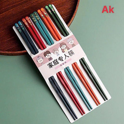 Bộ 5 Đôi Đũa Kiểu Nhật Nhiều Màu Bằng Sợi Thuỷ Tinh Chống Trượt