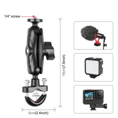 Bộ giá đỡ Gopro gắn tay lái xe máy, xe điện, xe đạp, xe đẩy Puluz PU701B, hàng chính hãng