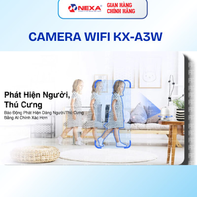 [Tặng thẻ nhớ] Camera Wifi Thông Minh KBVISION KX-A3W Xoay 360 Độ, 3MP, Đàm Thoại 2 Chiều, Hàng Chính Hãng Bảo Hành 24 Tháng