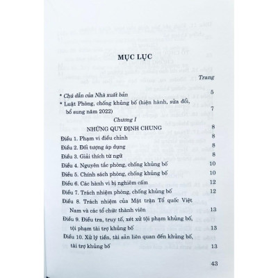 Sách - Luật Phòng, Chống Khủng Bố (Hiện Hành) (Sửa Đổi, Bổ Sung Năm 2022) - NXB Chính Trị Quốc Gia