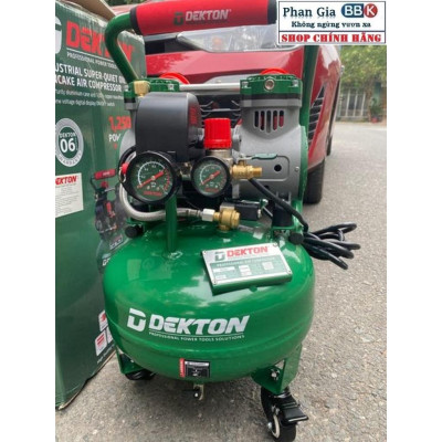 Máy Nén Khí Không Dầu Dekton 12L ( DK-AC2912SW ) 1.5HP, Bảo hành máy chính hãƞg, 100% Dây đồng