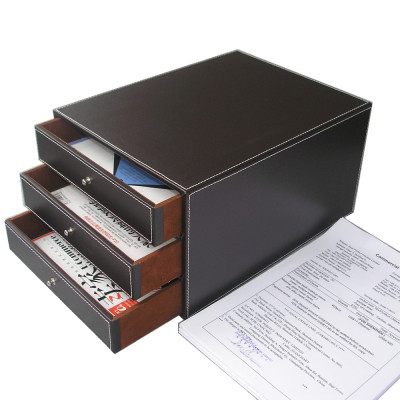 Bộ 3 sản phẩm văn phòng : Khay tài liệu, tủ tài liệu, cốc cắm bút