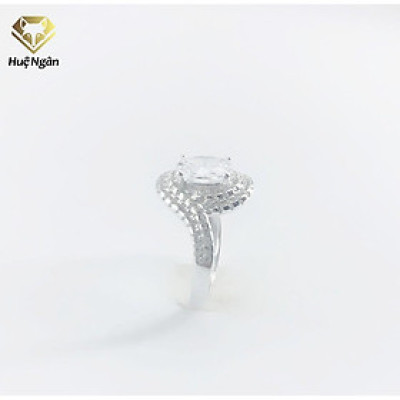 Nhẫn bạc Ý 925 Huệ Ngân - Nhẫn Ổ Cao Đính Đá RR1534