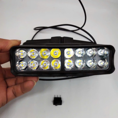 ĐÈN TRỢ SÁNG XE MÁY Ô TÔ 16TIM LED SIÊU SÁNG