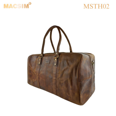 [Túi Da Thật Du Lịch Macsim MSTH02 – Da Bò Nguyên Miếng | Cổ Điển – Thủ Công – Chính Hãng]