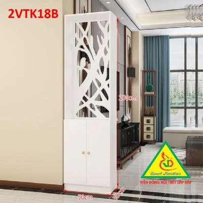 Tủ kệ trang trí kiêm vách ngăn phòng khách , nhà bếp 2VTK18B - Nội thất lắp ráp Viendong Adv
