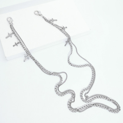 Dây đeo gọng kính chuỗi chữ thập titan hợp kim không gỉ unisex Âu Mỹ hip hop phong cách punk rock cá tính XM589