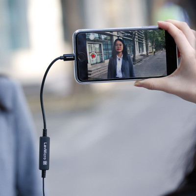 Micro Thu Âm Cài Áo Saramonic LavMicro UC Để Phỏng Vấn, Livestream, Podcast cho Điện thoại Android/ Cổng Usb-C - Hàng Chính Hãng