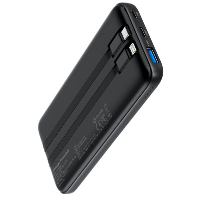 Pin dự phòng Choetech B654 22.5W  tích hợp 2 cáp sạc Type C và Light-ning dung lượng 10.000mAh ( Hàng chính hãng)