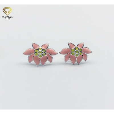 Bông tai bạc Ý 925 Huệ Ngân - Hoa sen RYE140723