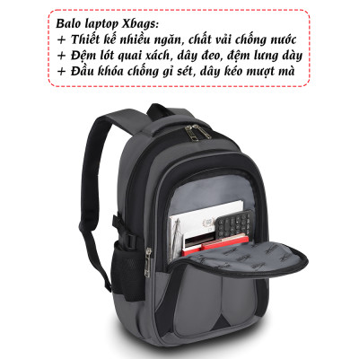 Balo laptop nam 15.6 inch Xbags Xb 2004 balo chống sốc laptop