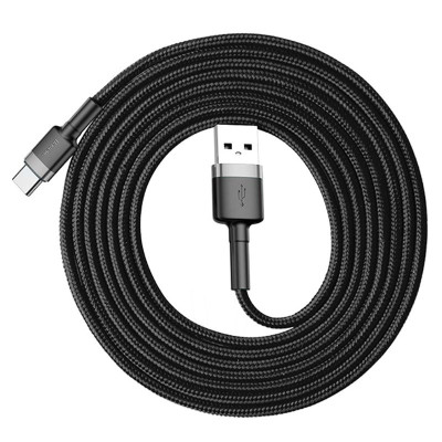 Cáp sạc 2A Baseus Cafule Type-C dây bện chống đứt truyền dữ liệu dài 200CM cho Android ( 2 màu ) - Hàng chính hãng