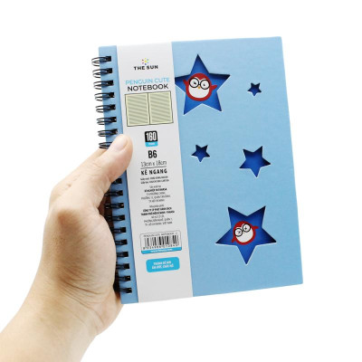 Sổ Lò Xo Bìa Cứng Penguin Cute B6 - Kẻ Ngang - 160 Trang 80gsm - The Sun 02