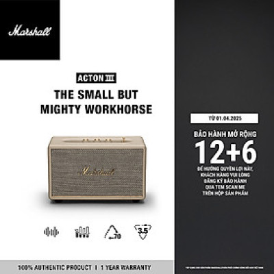 Loa Bluetooth Marshall Acton III - Hàng Chính Hãng