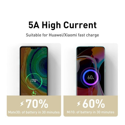 Cáp Sạc Siêu Nhanh 100W Baseus Cafule Series Metal Data Cable Type-C to Type-C (100W) - Hàng Chính Hãng