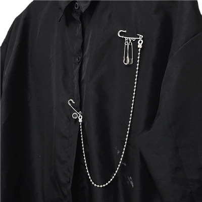 Cài áo xích titan chuỗi hạt phong cách Âu Mỹ street style cực cool ngầu