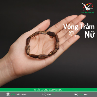 Vòng Trầm Đốt Trúc Thô - Trầm Thiên Nhiên Cho Phái Nữ - Nét Thuần Mộc