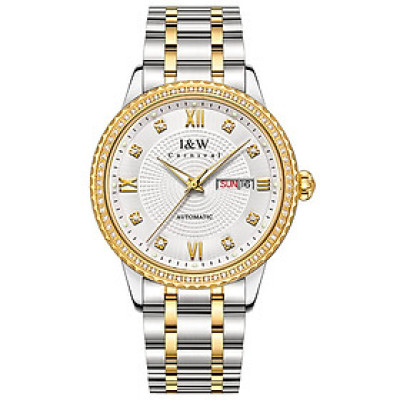 Đồng hồ nam chính hãng IW CARNIVAL IW615G-3 Kính sapphire ,chống xước ,Chống nước 50m ,Bảo hành 24 tháng,Máy cơ (Automatic),dây kim loại thép không gỉ 316L, thiết kế đơn giản dễ đeo