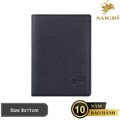 Ví Đựng Thẻ ATM Nhỏ Gọn, Da Bò SMALL PEBBLE Mềm Mại - Bền Bỉ, Chống Xước - Chống Nhăn Tốt, Thiết Kế Hiện Đại, Nhiều Ngăn, Đựng Được Nhiều Thẻ Ngân Hàng, Card Danh Thiếp, Căn Cước Công Dân, Dáng Đứng - Gập 2 – Hàng Chính Hãng SAIGIO