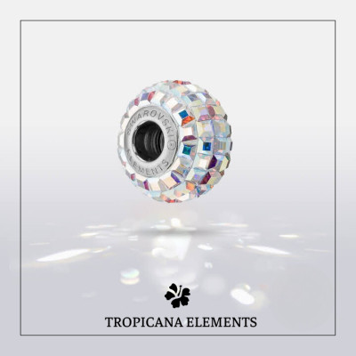 Vòng Tay Tropicana Phối Charm Swarovski Pha Lê Ngôi Sao May Mắn Ngọc Trai Trắng