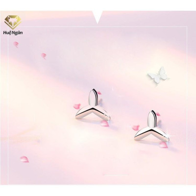 Bông tai bạc Ý 925 Huệ Ngân - Cỏ ba lá may mắn RYE141080