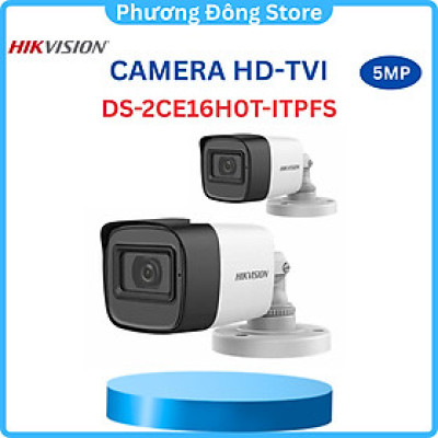Camera analog TVI 5MP Hikvision DS-2CE16H0T-ITPFS tích hợp mic thu âm - Hàng chính hãng