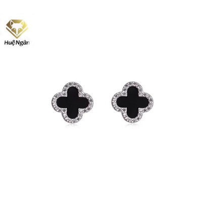 Bông tai bạc Ý 925 Huệ Ngân - Cỏ bốn lá may mắn RYE140928
