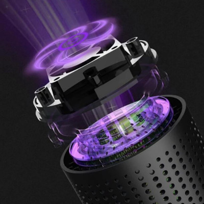 Máy lọc không khí ion âm chuyên dụng dành cho xe hơi, văn phòng khuếch tán tinh dầu hương thơm khử mùi hôi tặng sắp thơm