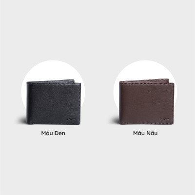 Ví nam da bò Trita ( Thời trang nam dáng ngang basic - Ví da RVN23 )
