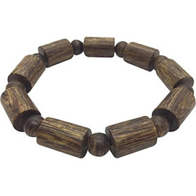 Vòng Tay Trầm Sánh Ghép Chìm Tự Nhiên (12mm) - Nâu Đất