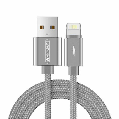 Cáp sạc nhanh 3A đèn LED hàng chính hãng Genshai GL09 dù 1m | Bảo hành 12 tháng 1 đổi 1 | Made in Việt Nam