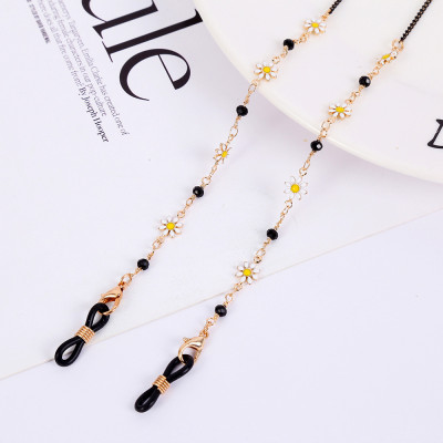 Glasses chain chuỗi đeo gọng kính dây đen mix hoa cúc hoạ mi ấn tượng hot trend năm nay dây đeo khẩu trang airpod
