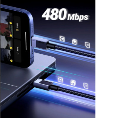 Cáp sạc USB Type-C to Type-C Ugreen 50150 hỗ trợ sạc nhanh 60W, truyền dữ liệu 480Mbps - Hàng Chính Hãng