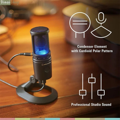 Audio Technica AT2020USB-X - Micro Condenser USB Cho Nhà Sáng Tạo Nội Dung - Hàng chính hãng