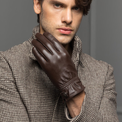 Găng tay nam da cừu cao cấp BHY8715 Bao da lái xe, lót lông, giữ ấm tốt, cản gió. Bảo vệ đôi tay