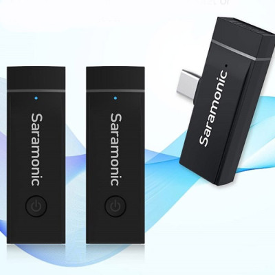Micro thu âm Saramonic Blink Go-U2 Kit - Thiết bị ghi âm kết nối đa hướng hỗ trợ cổng cắm USB-C tương thích điện thoại, máy tính - Hàng nhập khẩu