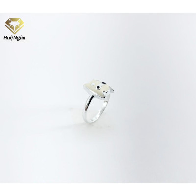 Nhẫn bạc Ý 925 Huệ Ngân - Merry Bear TJ036 (li tay nhỏ)