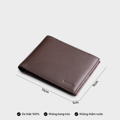 Ví nam da bò Trita ( Thời trang nam dáng ngang basic - Ví da RVN23 )