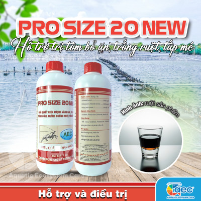Pro Size 20 New – Giải pháp hoàn hảo cho tôm cá bỏ ăn, trống đường ruột, tôm cá tấp mé