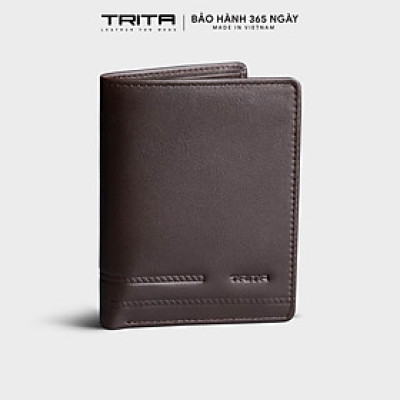 Ví nam da bò Trita ( Thời trang nam dáng đứng da bò cao cấp - Ví da RVN18 )