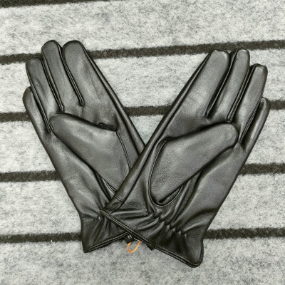 Bao tay da nam BHY8717 Găng tay nam da cừu. Tích hợp cảm ứng, Lót lông ấm